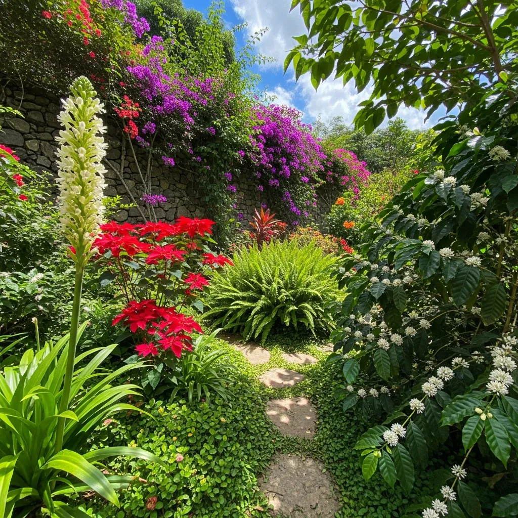 Jardín con plantas nativas salvadoreñas
